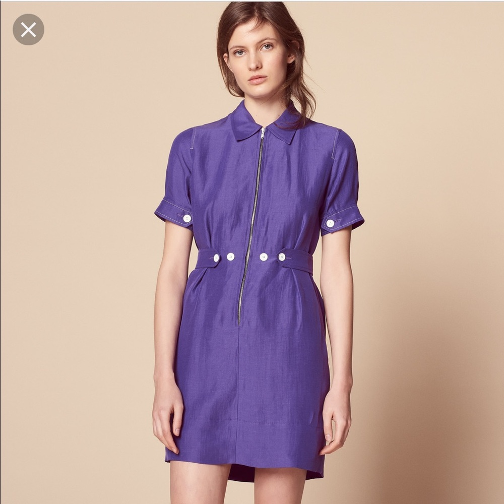 Sandro Paris Purple dress worn once size 0